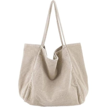 Umhngetasche Damen Gro Handtasche Schultertasche Cord Tasche Damen Crossbody Tasche Einkaufstasche Damen Shopper-40*40*23cm (beige) Hy