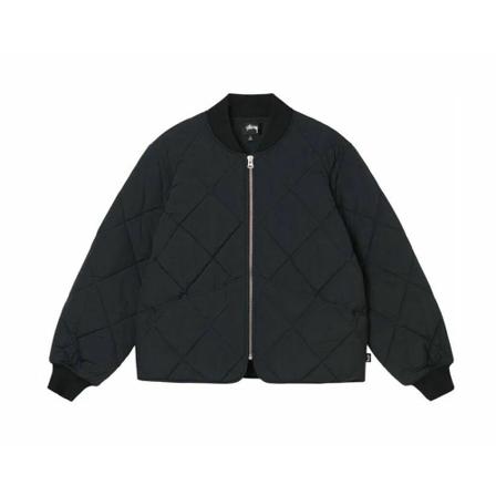 Stüssy, Dice Quilted Liner Bomber Jackets Zwart, Heren, Maat:M