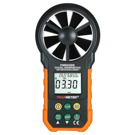 Digital Anemometer Vindhastighetsmätare Lcd Digital Anemometer Sensor Luftvolym/temperatur/fuktighet Fk