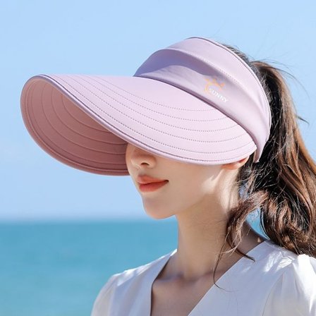 Dame Capeline Hat, 2 i 1 Bred Brei Foldbar Solbeskyttelse Vi