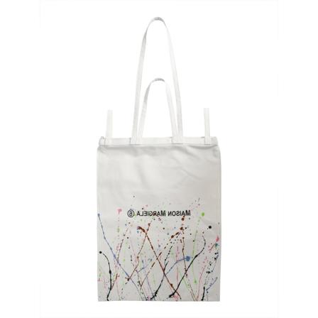 MM6 Maison Margiela, Four Handle BAG With Logo Wit, Dames, Maat:ONE Size