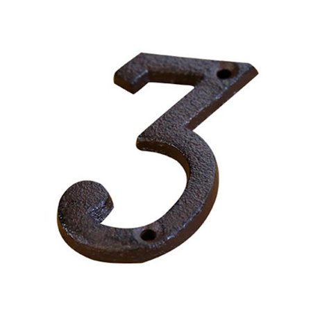Husnummerplatta, Vintage Gjutjärn Husnummer Rustik Gammaldags Finish Solid Metall Grind Brevlådenummer, Synlig Iögonfallande Design