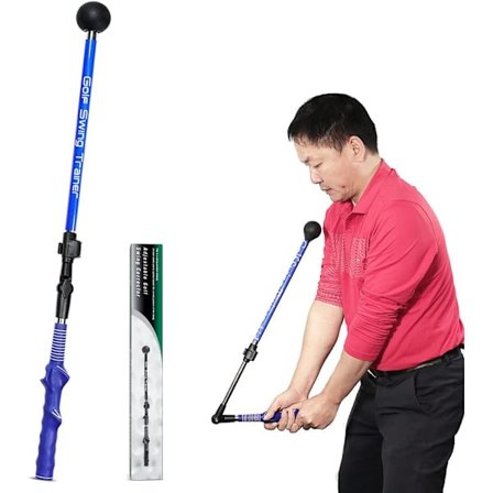 (Sort) Golf Swing Trainer, Foldbar Golf Swing Træningshjælpemiddel, Forbedre Hængsel Underarm Rotation Skulderdrejning Justerbar