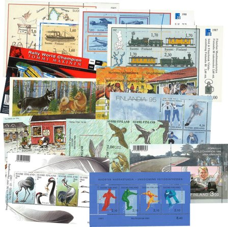 Finland - 13 forskellige miniark - Postfrisk