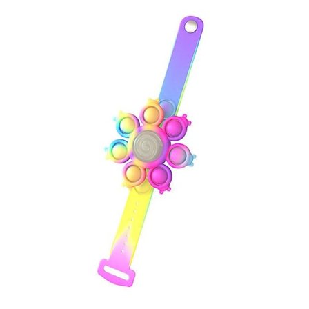 Bläckfisk Snurrande Poppande Fidget Spinner Leksaker Anti Stress Armband Ljus Barn