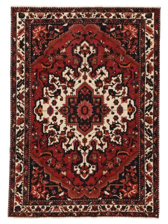 Annodato A Mano Tabriz Tappeto 211X298 Di Lana Nero/Rosso Scuro