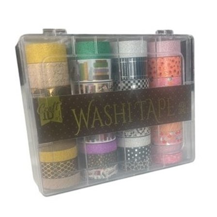 Craft Sensations Washi Tape 40 rouleaux + boîte de rangement