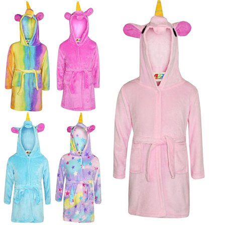 Barnrock Djur Enhörning Pyjamas Sovkläder blå 100 cm blå 100