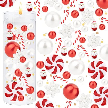 Jul Vas Filler Pärla För Vas Pärlor Vattengeler Pärlor Jul Flytande ljus DIY Julljus Hantverk
