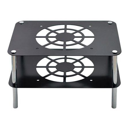 Tvåvånings kylställ för routrar, effektiv värmeavledning, tyst drift, enkel installation, aluminiumkonstruktion