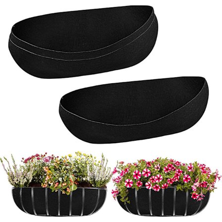 Trough Liner Erstatningssett Ikke-vevd Plantevekstpose Liner Henge Blomsterpotte Liner Passer for Blomsterpotte 30in (3 stk)