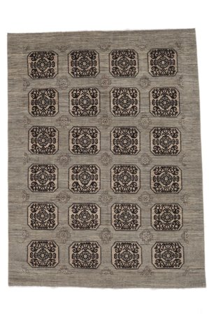 Kazak Fine Rug Hand Knotted 240X317 Brown/Black Afghanistan