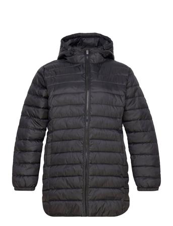 Carnew Tahoe Quilted Hood Coat Otw Fôret Jakke Svart ONLY Carmakoma*Betinget Tilbud