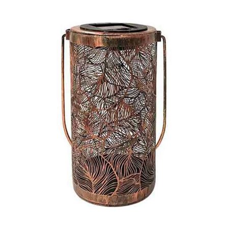 Retro solcelle lanterne have have udhulet lampe skov skygge hængende udendørs landskab belysning