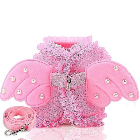 Sele til kæledyr til mellemstore hunde, hun, han, pige, dreng, lyserød, dejlig, personlig kjole, snorsæt, huahua hvalp