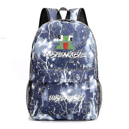 Hot Selling Unspeakable Pattern Printing Backpack Travel Bag Computer Bag Student School Bag New-lightning Blue