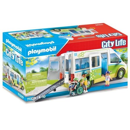 PLAYMOBIL 71329 Skolbuss, Stadsliv, Skola, 53 stycken, från 4 år och uppåt