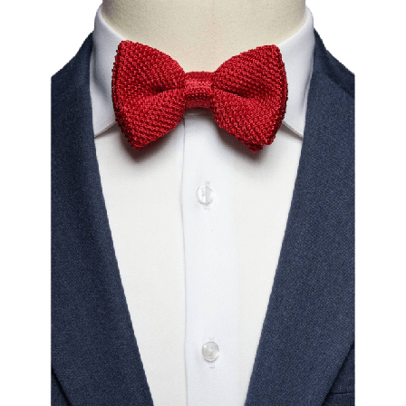 John Henric Knitted Bow Tie Kostymtillbehör Herr Röd ONESIZE