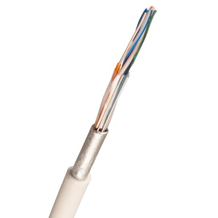 Nexans ELAQBY Telekabel vit, 2x2x0,6 mm 500 m, Anslutningsdon & kablar