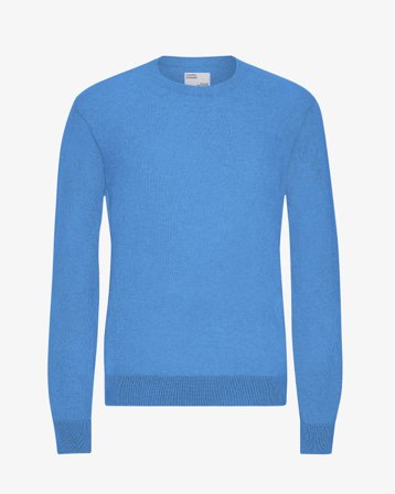 Light Merino Wool Crew - Pacific Blue S