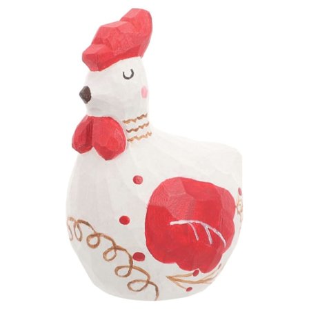 Pääsiäisen puinen kanapatsas, kanahahmo, kanakoriste, kanatyö