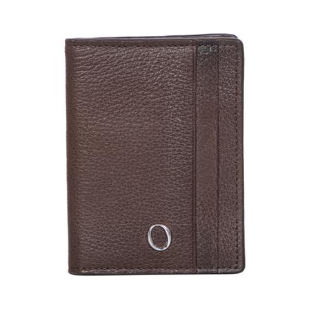 Chevrette card holder in leather with bi-fold design by Orciani , Bruin , Heren , Maat: ONE Size Portefeuilles