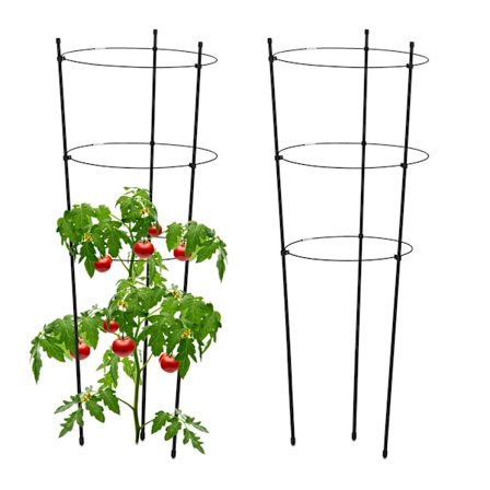 Kasvituki 76 cm musta, sarja 2 kpl
