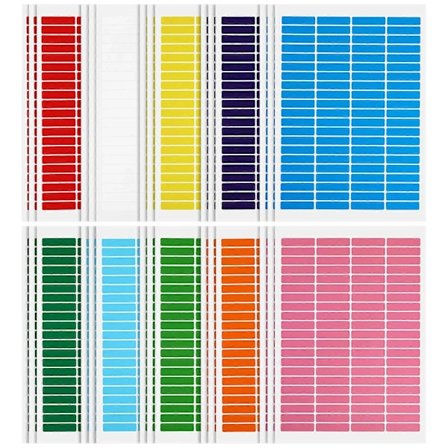 Farvede selvklæbende etiketter 30 ark, lette at skrive på navnesedler til opbevaringskasser, kontor- og hjemmeorganisation, livlige farver til DIY-
