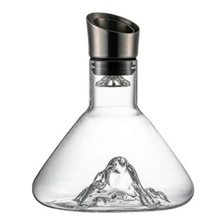 Vinkaraffel, Krystallklar Vinkaraffel med Lufter, Rødvin Karaffel med Innebygd Dispenser