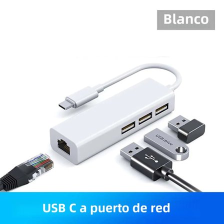 USB C 100Mbps Ethernet Nätverksadapter till RJ45 Lan USB 2.0 Type C för MacBook Xiaomi Samsung Huawei PC Dator Extern Hub