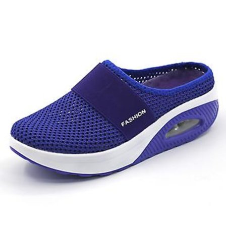 Hengityskykyiset kävelykengät, rennot verkkokengät, slip-on-kävelykengät (42 tummansininen)