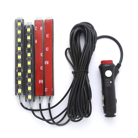 4 st Ice Blue 9 LED Laddare Interiörbelysning Tillbehör SUV Set 10W Atmosphere Lights