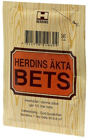 HERDINS Beispulver Vannbasert 9G Mørk Antikk Eik Herdins Ekte Beis