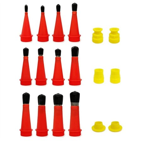 18 stk rustfritt stål silikon fugepistol applikator etterbehandlingstips verktøy med tilbehørsbase og beskyttelsesdeksel