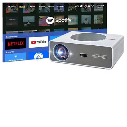 Hemmaljudsprojektor, 4K-upplösning, Bluetooth-anslutning,Q11 Android