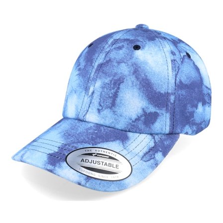 Yupoong - Blå unconstructed Caps - Low Profile Batic Dye Navy Dad Cap @ Hatstore
