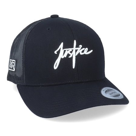 Fair - Negro trucker Gorra - Justice Script 3D Black Trucker @ Hatstore