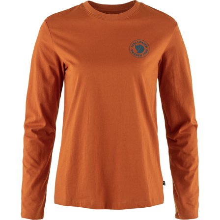 Fjällräven 1960 Logo T-Paita LS S - Naiset - Terracotta Brown - T-paidat ja topit