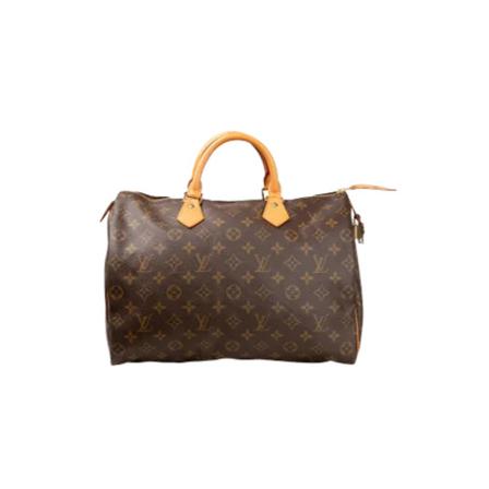 Louis Vuitton Vintage, Pre-owned Speedy 35 Monogram Handbag Bruin, Dames, Maat:ONE Size
