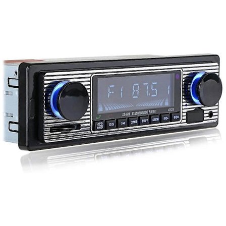 Auto Bilradio Bluetooth Vintage Trådløs MP3 Multimediaspiller AUX USB FM 12V Klassisk Stereo Audio