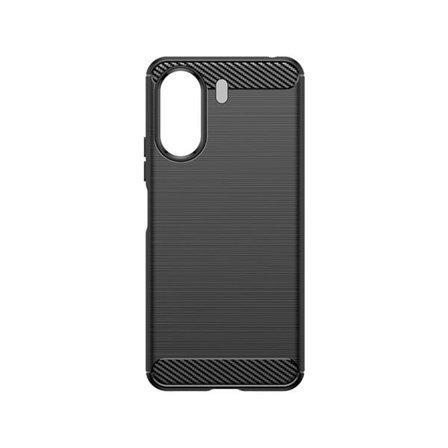 Carbon Case til Xiaomi Redmi 13c Fleksibelt silikone carbon cover - Sort