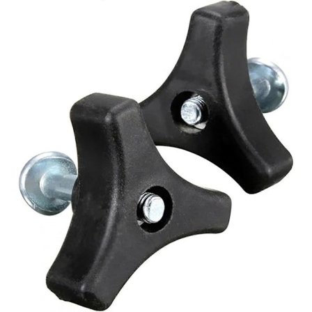 2-pak Triangulære Håndtagsbolte, Vingemøtrikker og Bolte, Haveredskaber, Erstatningsbolte til Græsklippere (Triangulært Håndtag + 8mm Skrue)