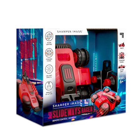 RC-auto, jossa 3 tilaa, 90 pyörivää pyörää, 2,4 GHz:n kaukosäädin