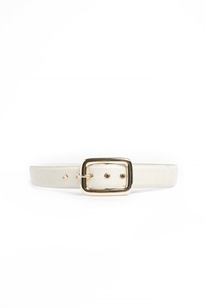 NA-KD Ceinture effet crocodile avec œillets - Ceintures - OffBlanc - XX-Small/X-Small