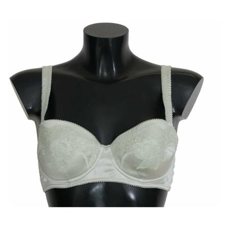 Dolce & Gabbana Green Balconcino Bra Floral Lace Undertøj Grøn, Dame Sæt