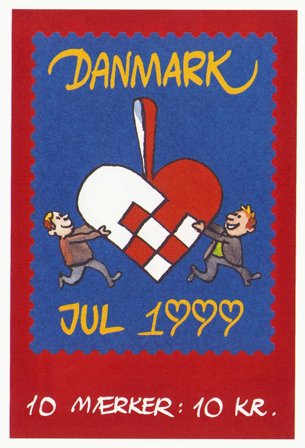 Danmark - julmärkehæfte 1999 - 10 mærker