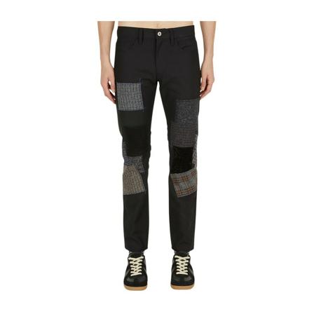 Junya Watanabe, Patchwork Pants Zwart, Heren, Maat:S