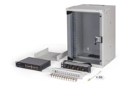 Digitus 10 network bundle 9U cabinet and equipment gr SOHO Pro version unmounted NS