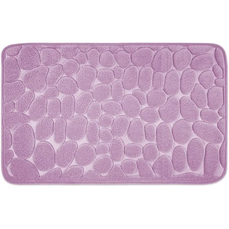 Sklisikker badematte i minneskum - Badematte 50 x 80 cm - Lilla