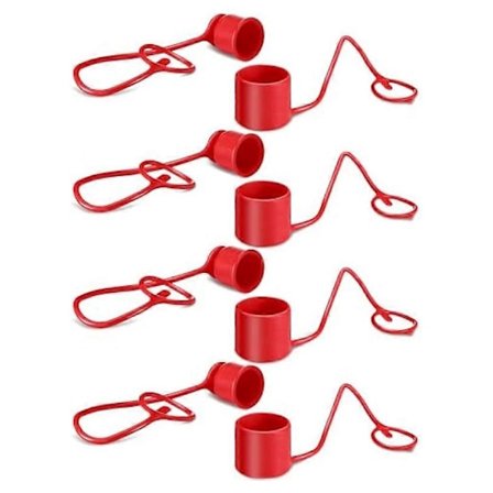 4 Sett 1/2 Tommers Hydraulisk Kobling Støvhette & Plug Deksel Kraftig Hydraulisk Støvhetter for Hydraulikk